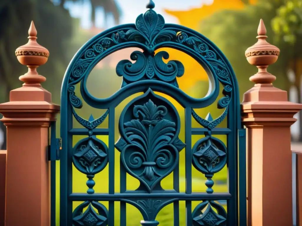 Detalles tallados en la entrada de El Prado, Montevideo, reflejan la riqueza histórica y arquitectónica del barrio