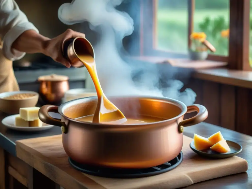 El dulce proceso de hacer Dulce de Leche en una cocina tradicional uruguaya