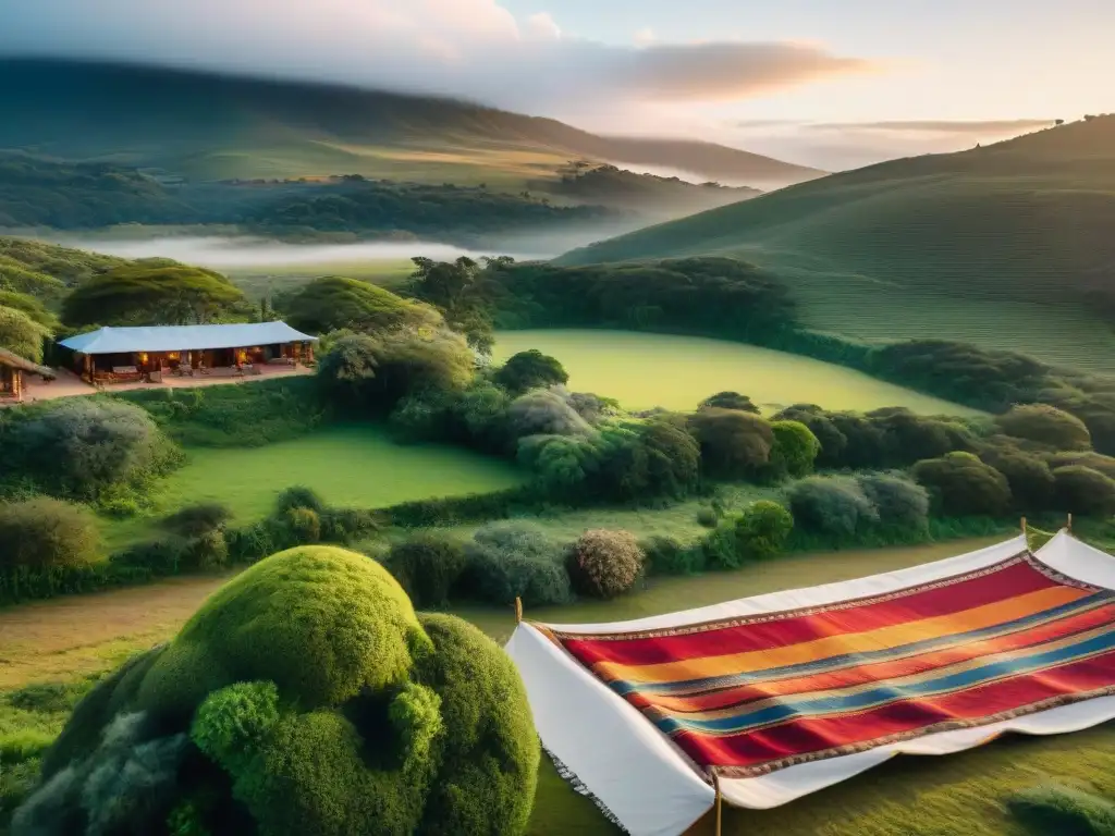 Ecolodges en Uruguay: raíces culturales en un entorno rural con artesanos locales y una ceremonia de mate al atardecer