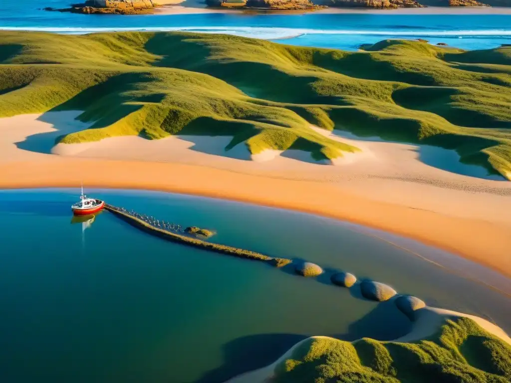 Ecoturismo en Uruguay: experiencias autenticas en Cabo Polonio al amanecer, con playa, lobos marinos y barco pesquero