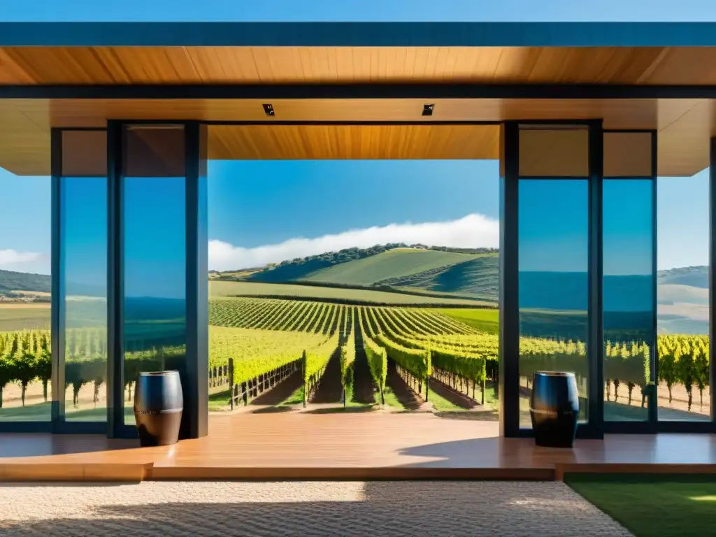 Edificio vanguardista de Bodega Garzón en Uruguay, fusionando diseño arquitectónico con naturaleza