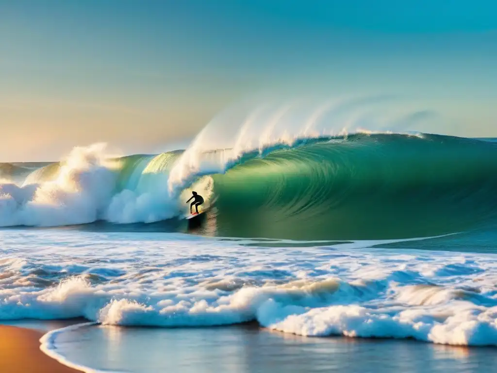 Experimenta la emoción del surf al atardecer en Playa Brava, Punta del Este, Uruguay, con los mejores spots surf Uruguay principiantes