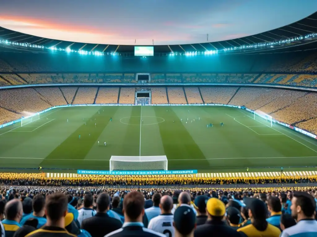 Una emocionante batalla futbolística en el Estadio Centenario de Montevideo, Uruguay, entre Nacional y Peñarol