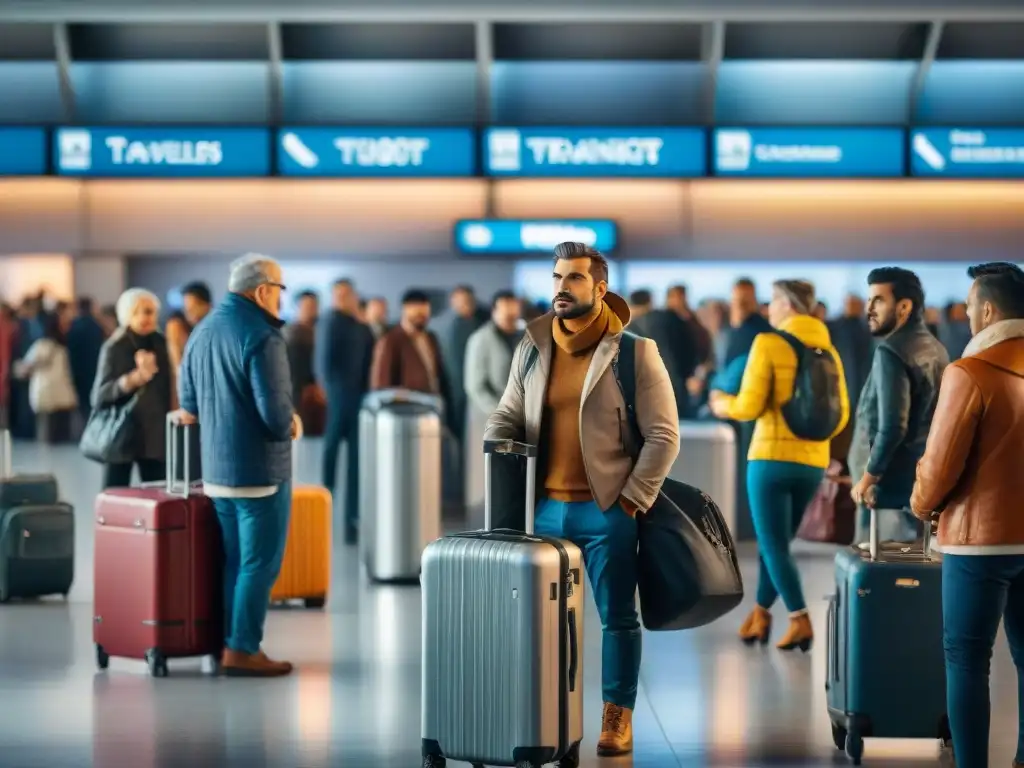 Emocionante escena en la sala de reclamo de equipaje de un aeropuerto en Uruguay