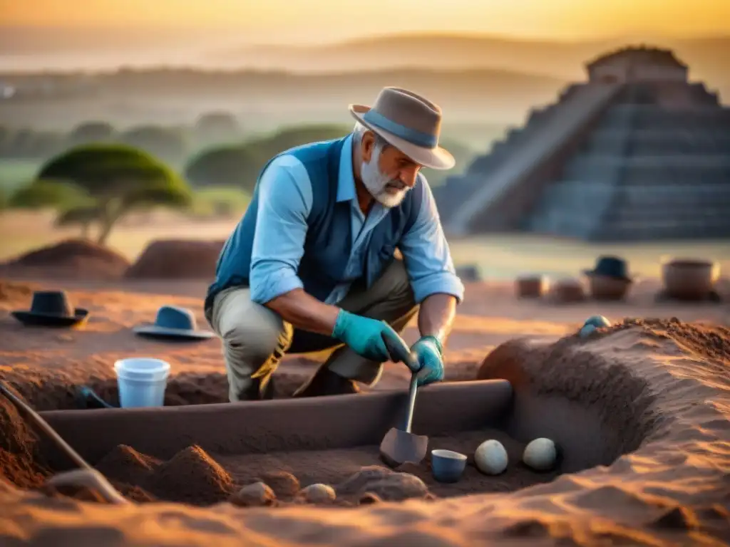 Emocionante excavación arqueológica al atardecer en Uruguay, revelando cómo la colonización europea transformó el paisaje