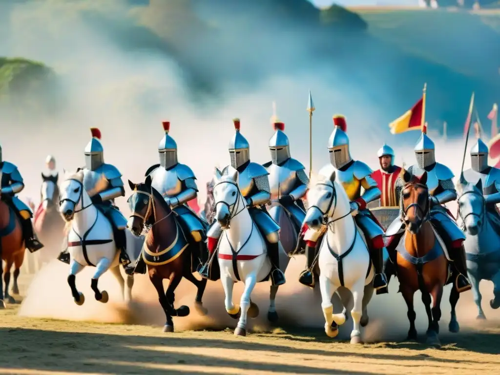 Emocionante Festival Medieval Durazno Uruguay: Torneo de justas con caballeros y espectadores animados