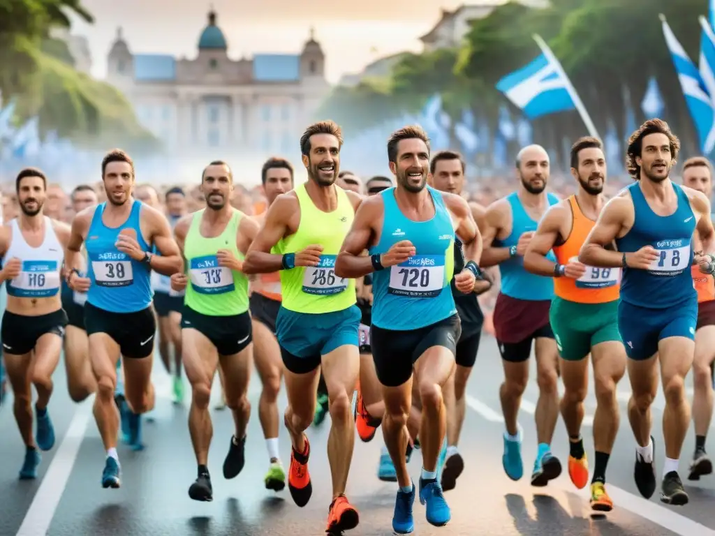 Un emocionante final de maratón en Uruguay: impacto cultural con diversidad y determinación en los rostros de los participantes