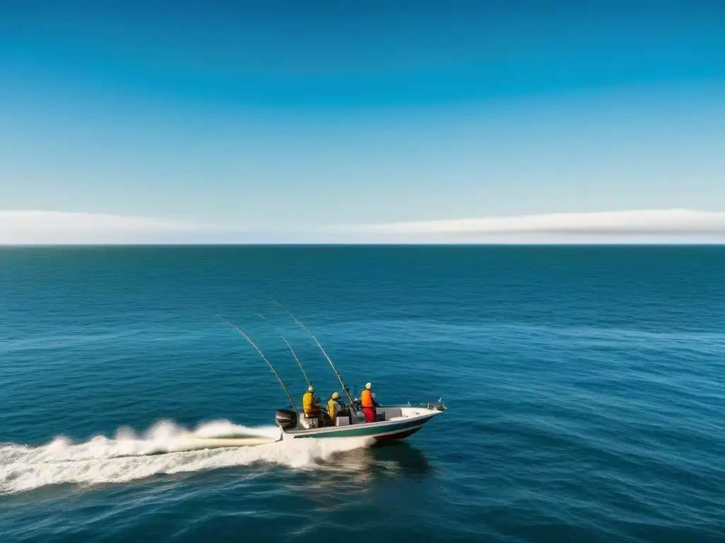 Emocionante pesca deportiva en barco en aguas uruguayas