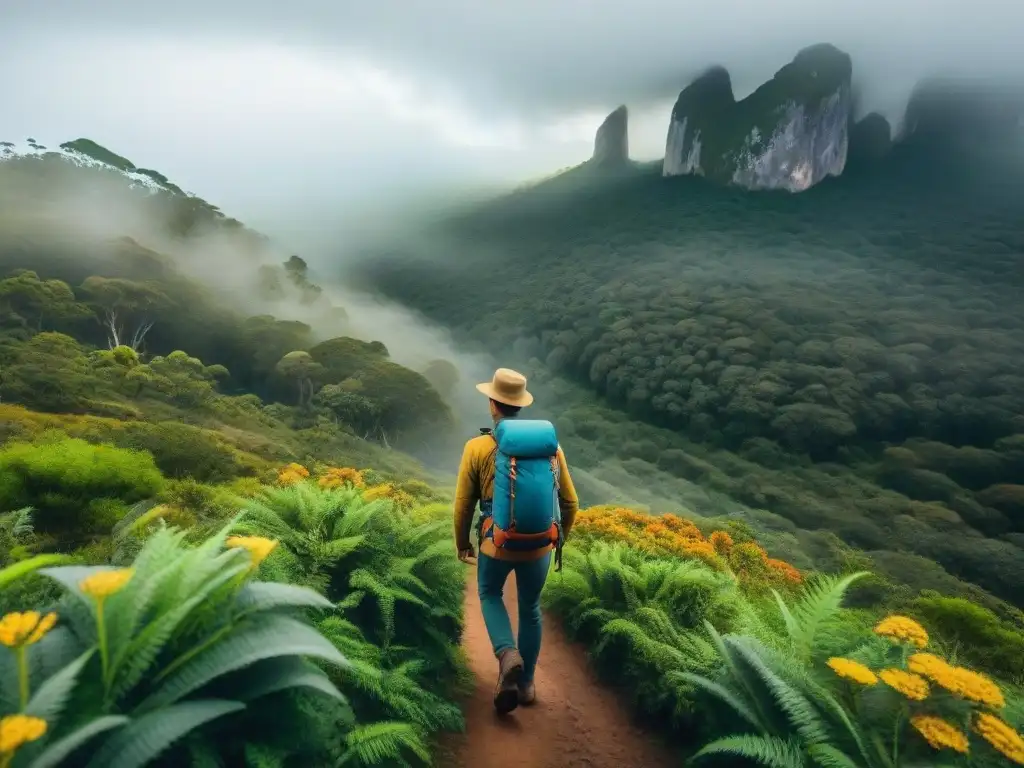 Un emocionante trekking ecoturístico en Uruguay preservando la naturaleza, entre árboles y flores silvestres