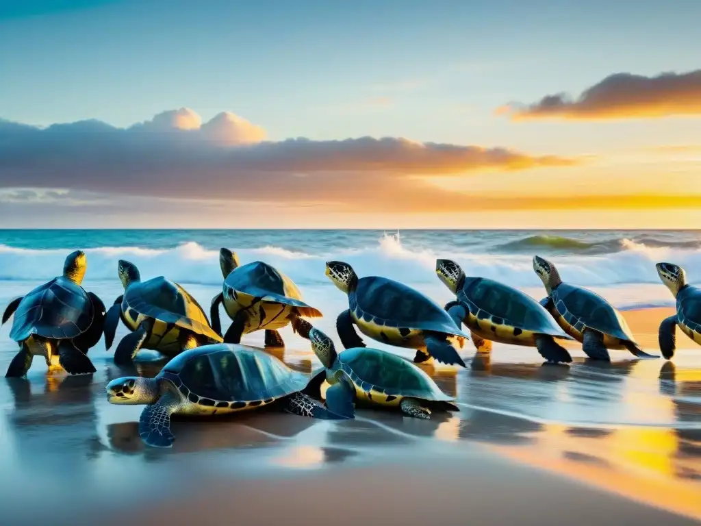 Emotivo atardecer en Uruguay: conservacionistas liberan tortugas marinas en proyectos conservación Uruguay viajeros