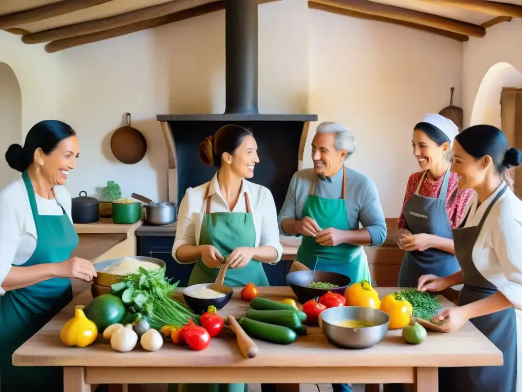 Un encuentro culinario en una cocina rural uruguaya, talleres cocina rural gastronomía uruguaya