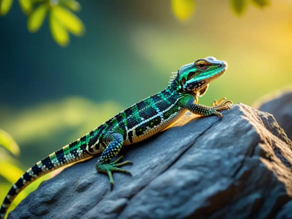 Encuentro con el lagarto overo en su hábitat natural, un reptil prehistórico que despierta asombro y admiración