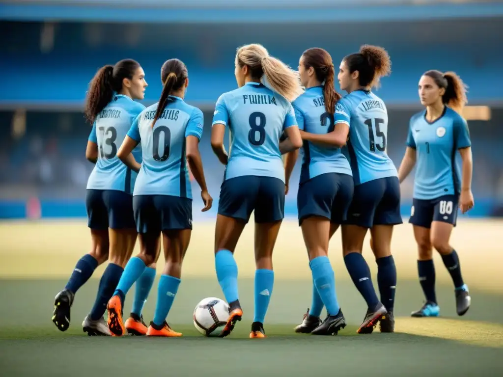 Equipo de fútbol femenino de Uruguay rompiendo barreras con determinación en el campo