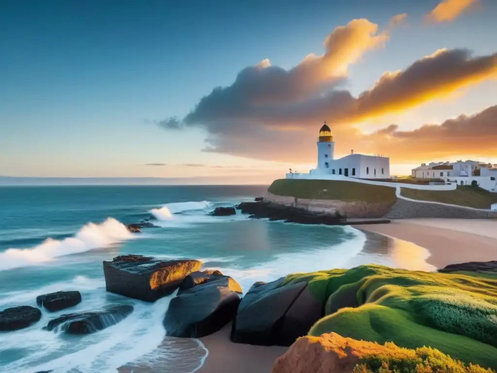 Escena serena: atardecer en Casapueblo, Punta Ballena, Uruguay