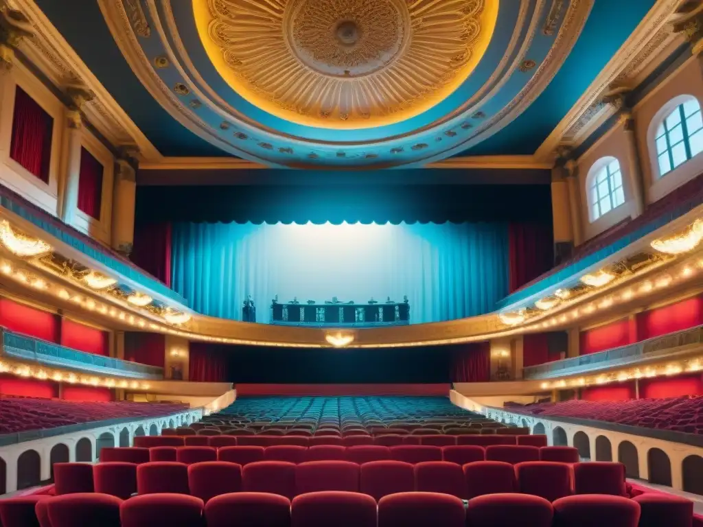 Una escena teatral vibrante en el icónico Teatro Solís de Montevideo, Uruguay: Cultura y sociedad