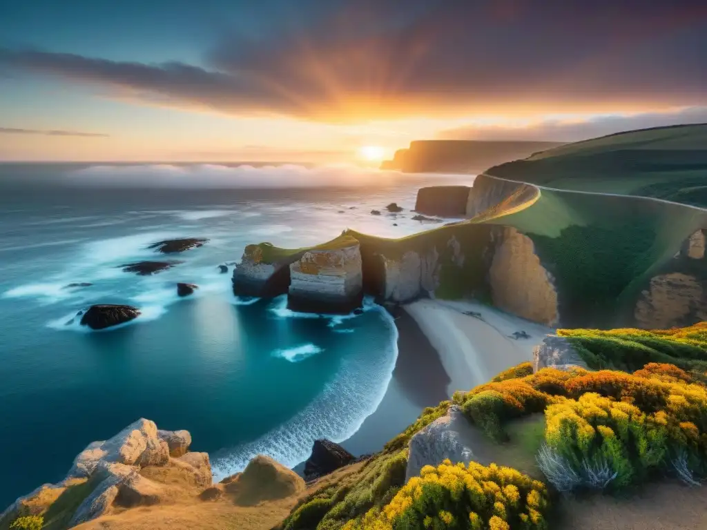 Espectacular atardecer en Punta Ballena, Uruguay, ideal para los mejores tours fotográficos