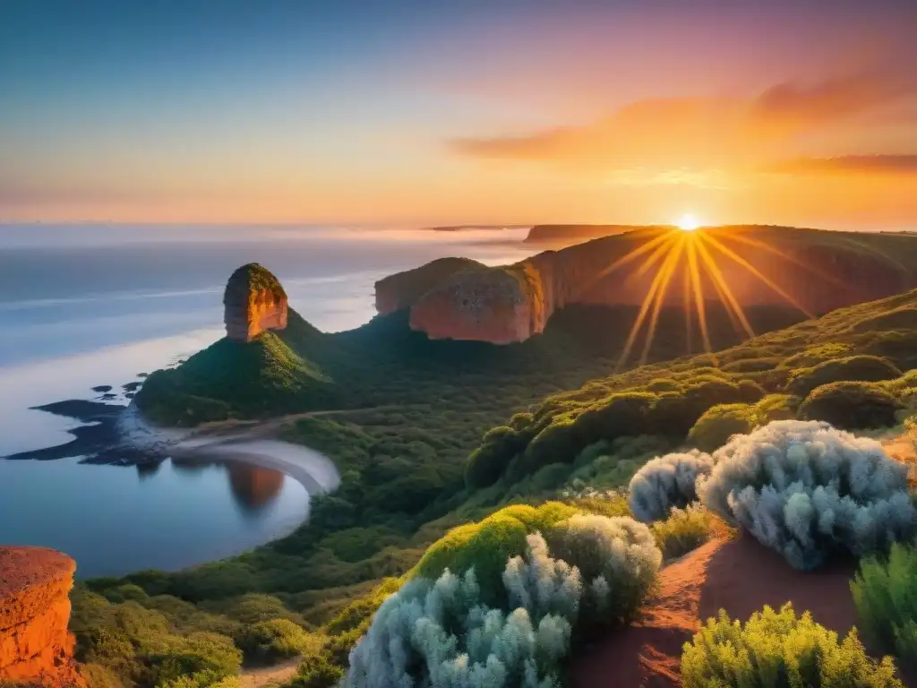 Espectacular atardecer en la Quebrada de los Cuervos, Parques nacionales Uruguay fotografía perfecta