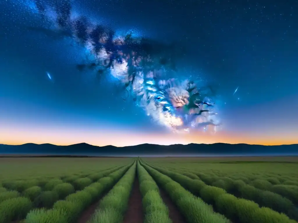 Espectacular cielo estrellado sobre las llanuras de Uruguay