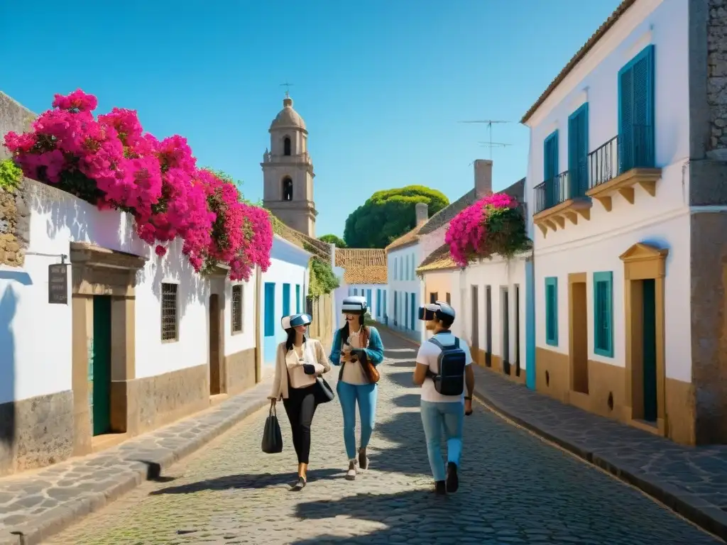 Estudiantes exploran calles históricas de Colonia del Sacramento en Uruguay con experiencias auténticas