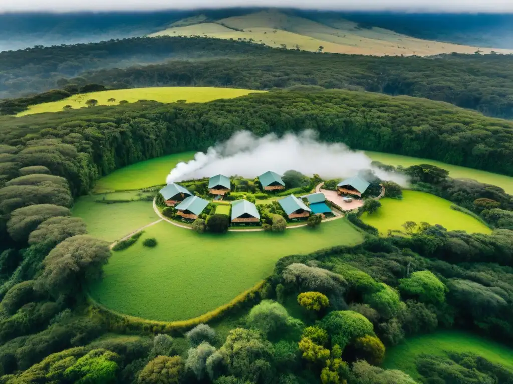 Experiencia eco en cabañas entre bosques y colinas en Uruguay