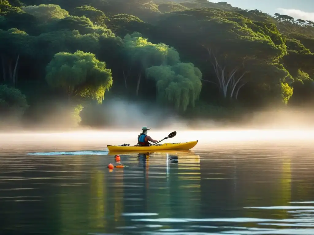 Experiencia de ecoturismo en Uruguay sostenible: kayak en Laguna Garzón entre naturaleza exuberante y aves coloridas