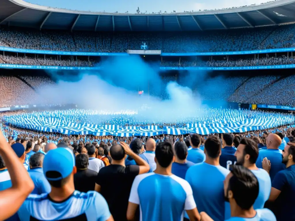 Experiencia ser hincha Uruguay viaje: Afición apasionada en estadio de Montevideo, banderas al viento y rostros emocionados