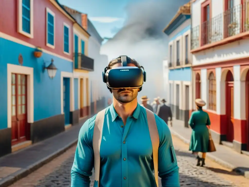 Una experiencia inmersiva de Realidad Virtual que transporta a Uruguay, con trajes tradicionales, carretas y arquitectura colonial