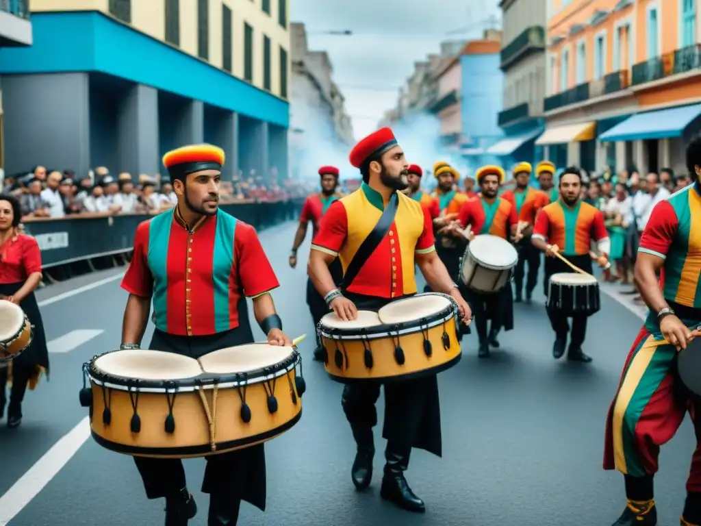 Experiencia musical afrouruguaya en Uruguay: Desfile de Candombe en Montevideo con tambores, colores y alegría