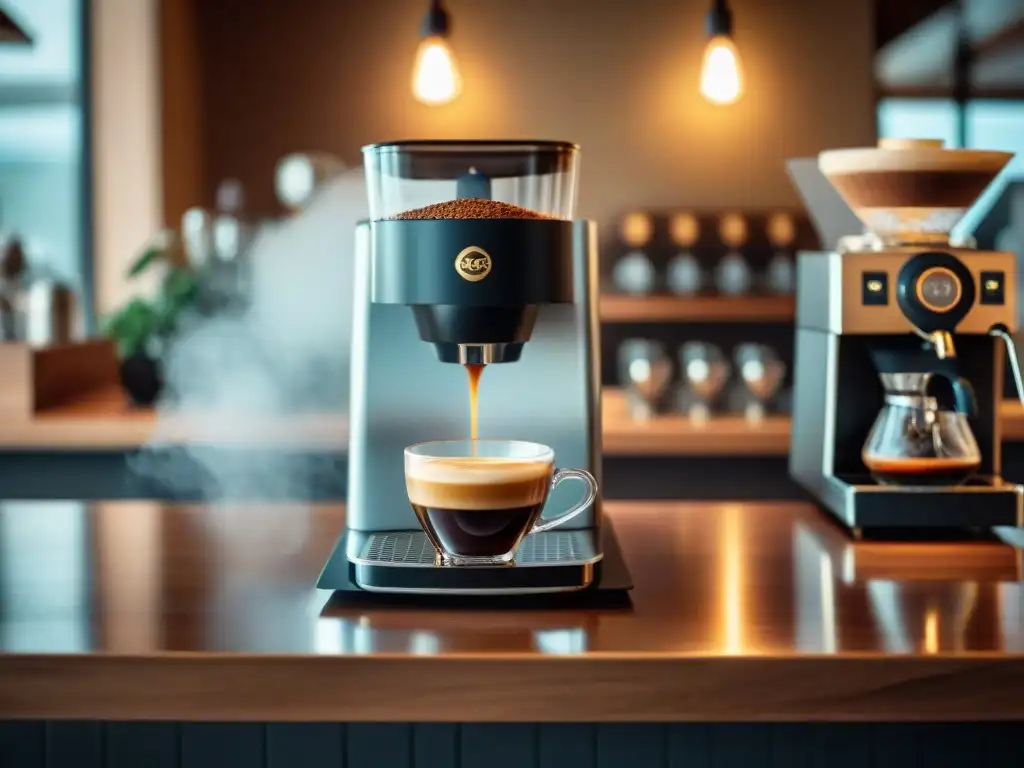 Experiencia sofisticada de café en una lujosa cafetería en Punta del Este, Uruguay