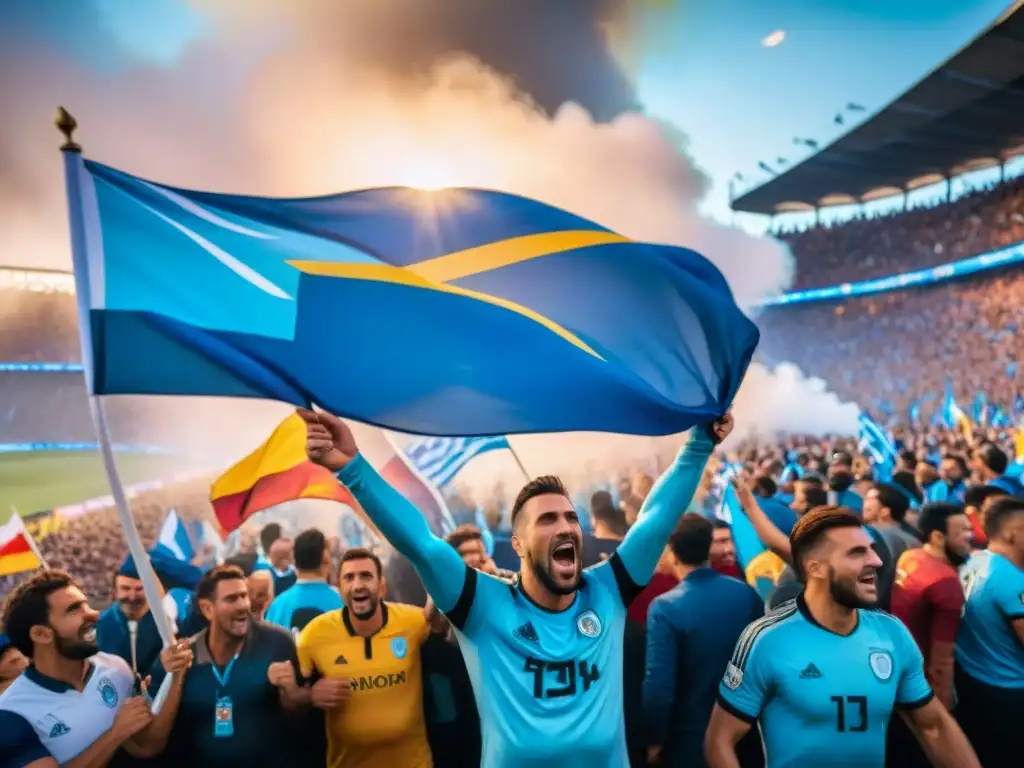 Experiencia única: hinchas apasionados en estadio lleno de energía en Uruguay