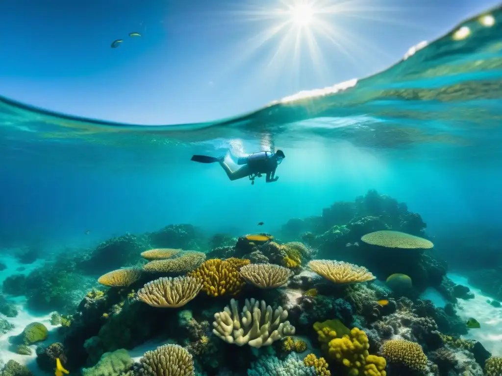 Exploración de arrecife de coral en aguas de Uruguay con turismo sostenible