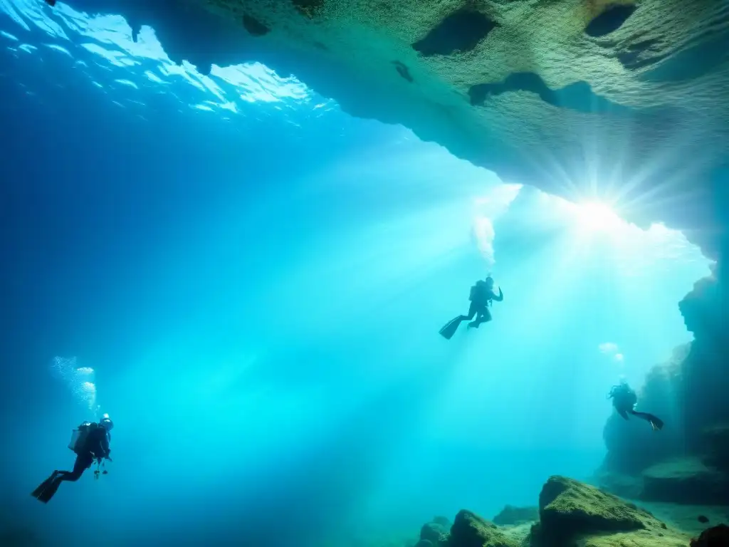 Exploración emocionante de buceadores en cuevas subacuáticas de Uruguay