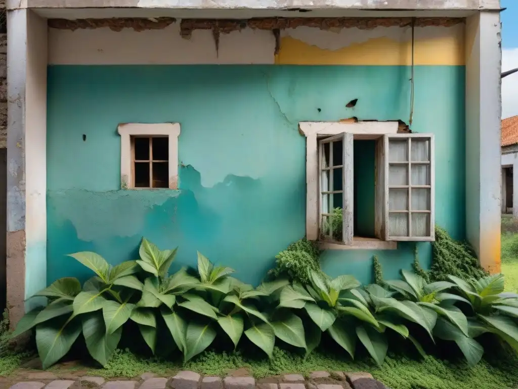 Exploración visual: Fotografía urbana de espacios abandonados en Uruguay, capturando la belleza decadente de un edificio en ruinas