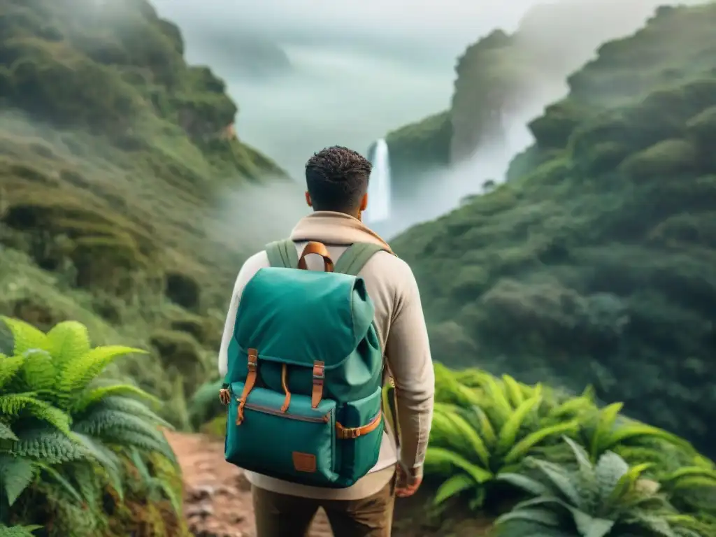 Exploradores maravillados en bosque uruguayo