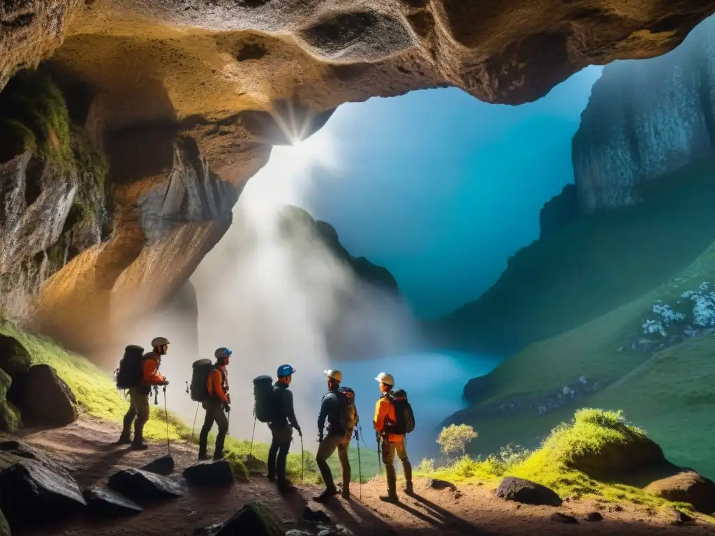 Exploradores con las mejores luces de cabeza descienden a cuevas en Uruguay, revelando un mundo de maravillas subterráneas