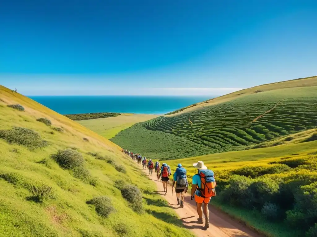 Exploradores con protección solar para aventuras en Uruguay bajo el sol ardiente