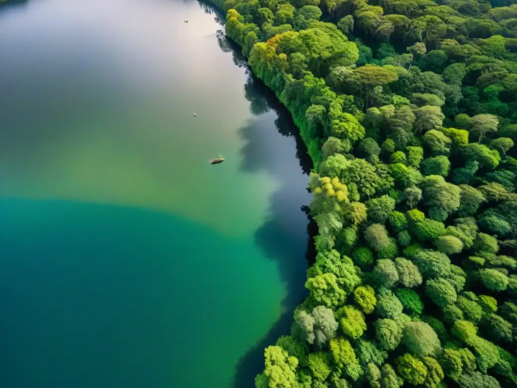 Extensa selva verde de Uruguay con río cristalino, aves coloridas y monos entre árboles