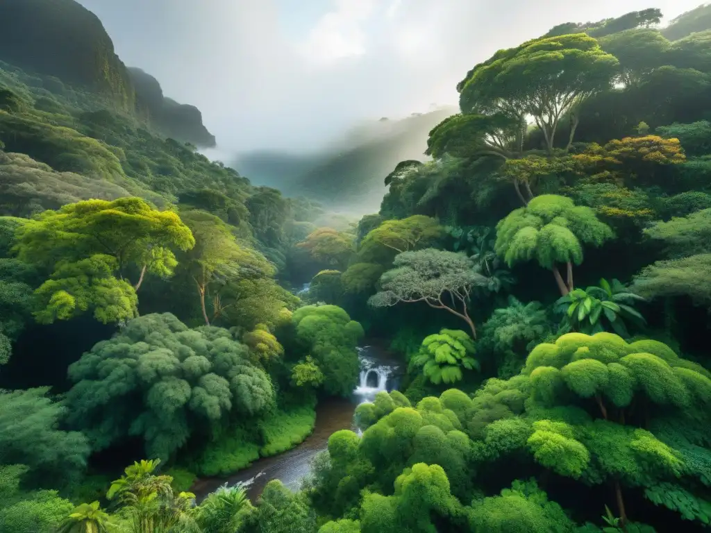 Explora la exuberante biodiversidad de un bosque en Uruguay, hogar de monos aulladores y aves tropicales