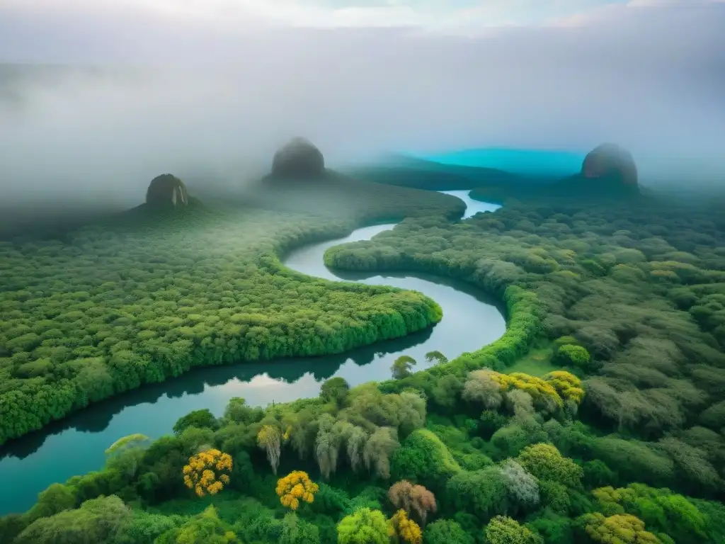 Un exuberante bosque en Uruguay donde conviven aves coloridas, capibaras y un río sereno