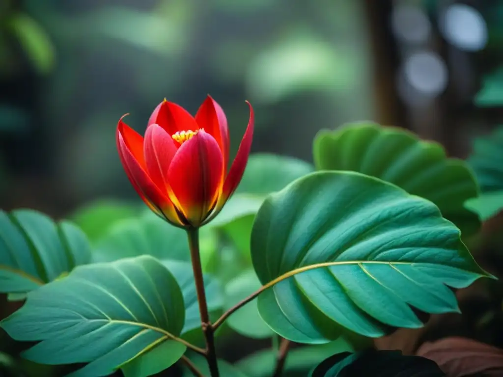 Fotografiar la exuberante flora endémica de Uruguay: Ceibo rojo en la selva