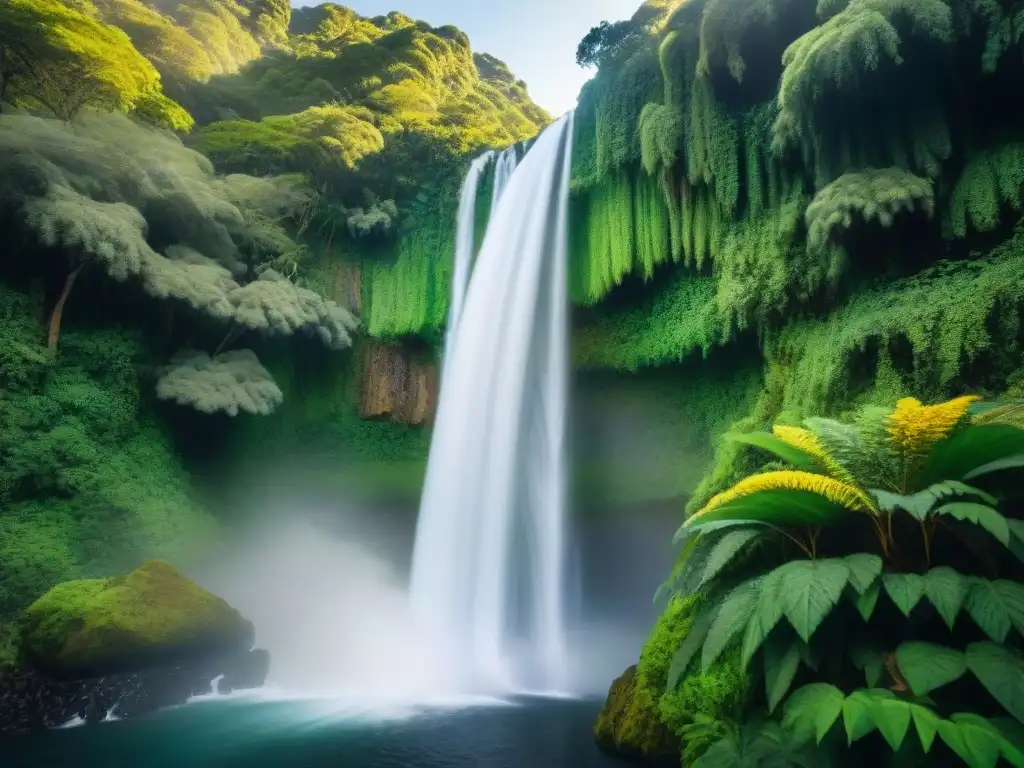 Explora la exuberante selva de una de las áreas protegidas remotas de Uruguay, con una cascada y una variedad de tonos verdes vibrantes