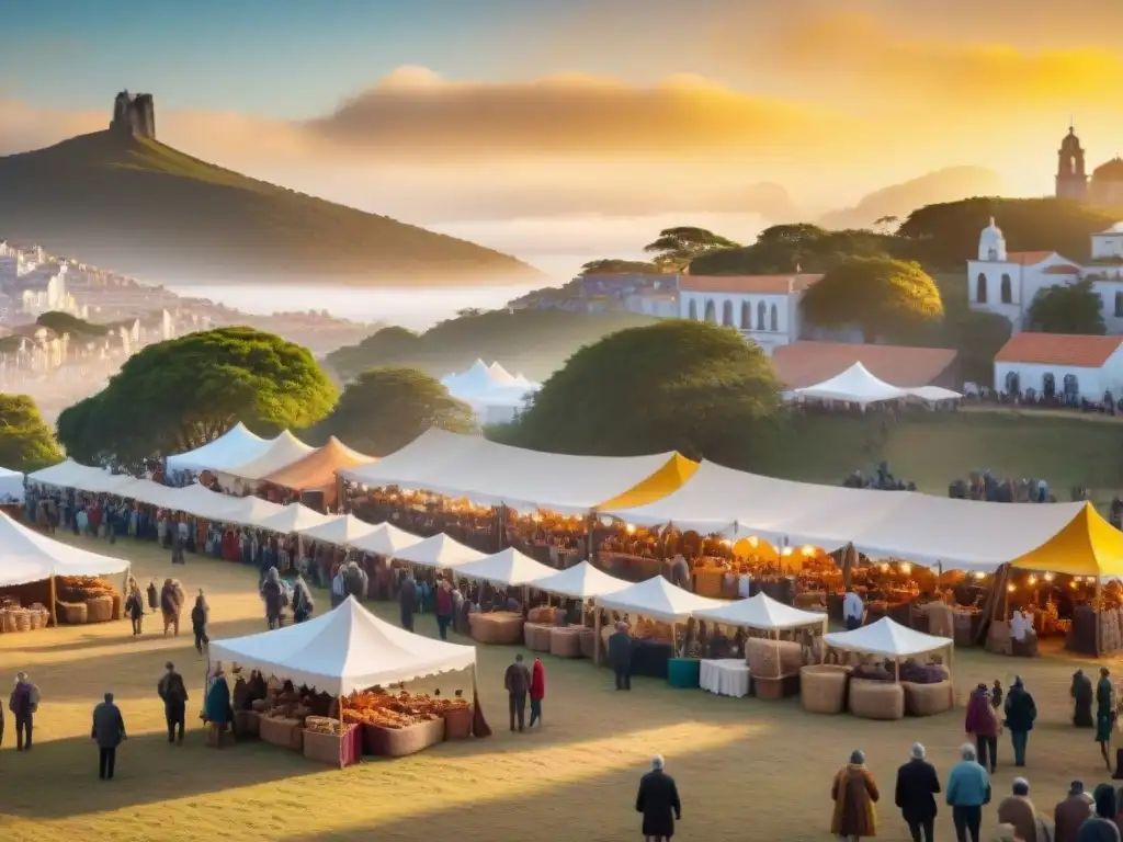 Ferias artesanales en Uruguay: coloridos textiles, cerámica intrincada y cuero único, artesanos locales comparten experiencias auténticas