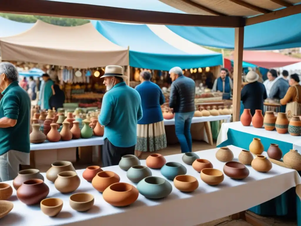 Explora ferias artesanales en Uruguay, experiencias auténticas capturadas en una vibrante imagen