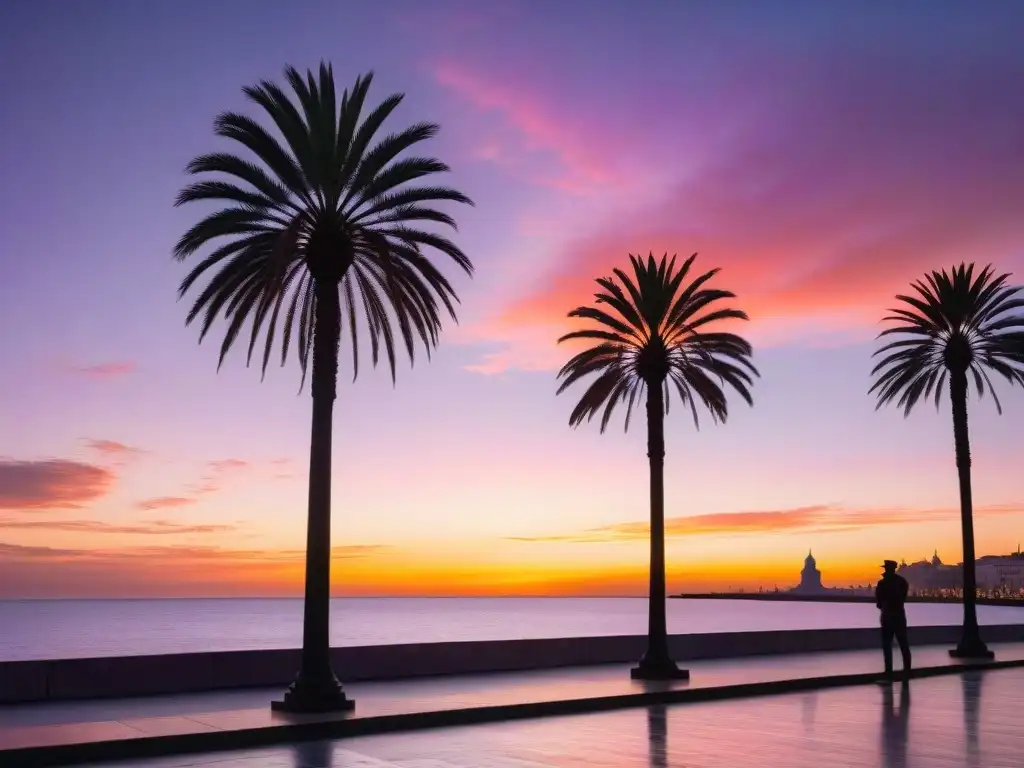 Un fotógrafo captura la esencia de Montevideo al atardecer con su cámara