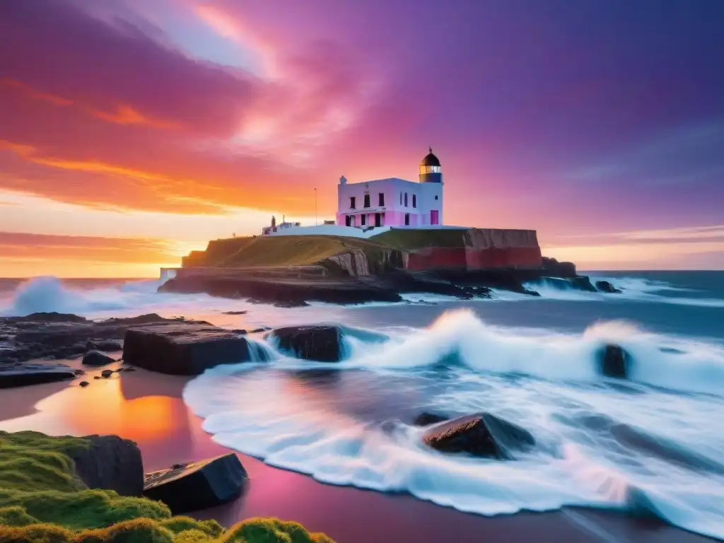 Fotógrafos capturan impresionante atardecer sobre Casapueblo en Punta Ballena, Uruguay