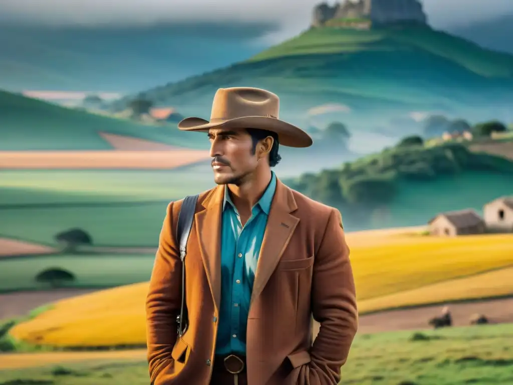 Un gaucho uruguayo captura la cultura con los mejores gadgets, fusionando tradición y modernidad en un paisaje impresionante