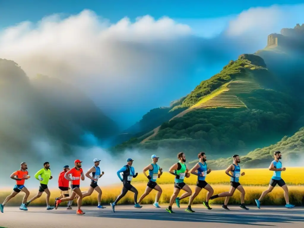 Grupo diverso de corredores inicia emocionante maratón en Uruguay