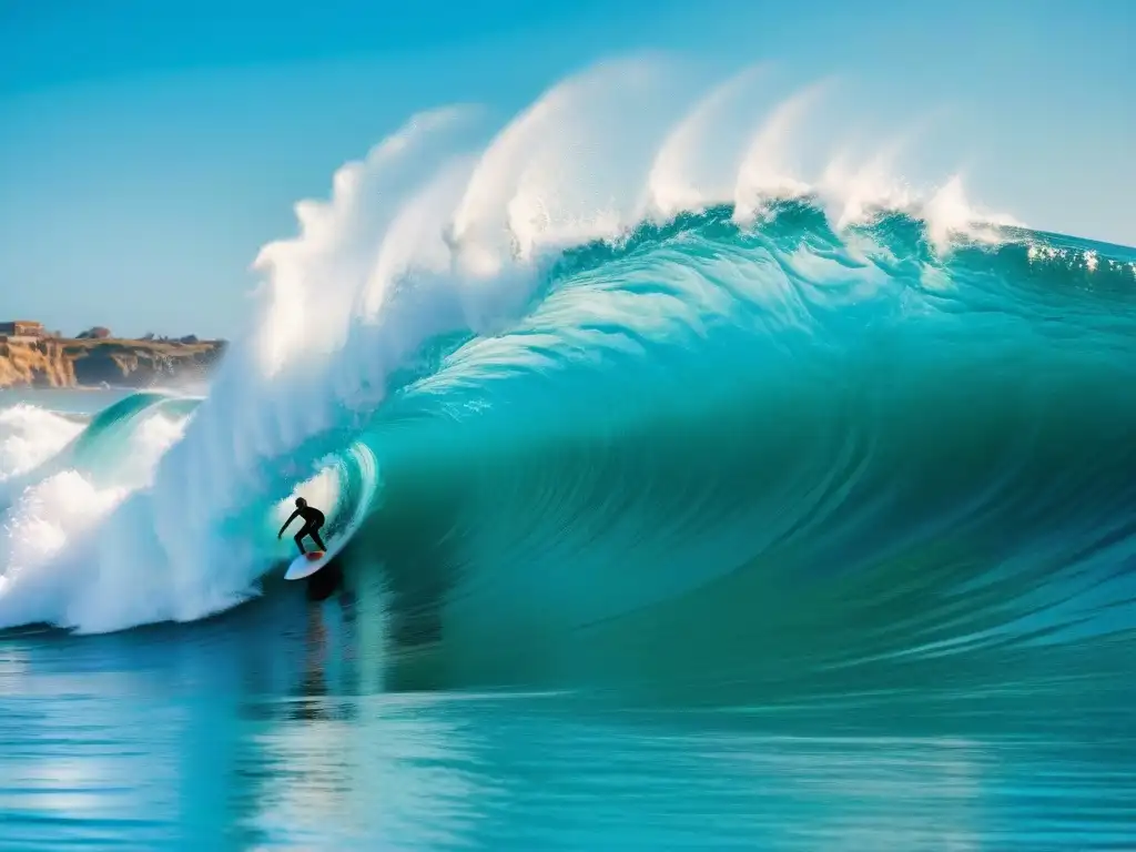 Un grupo diverso de surfistas disfruta de las olas en La Paloma, Uruguay