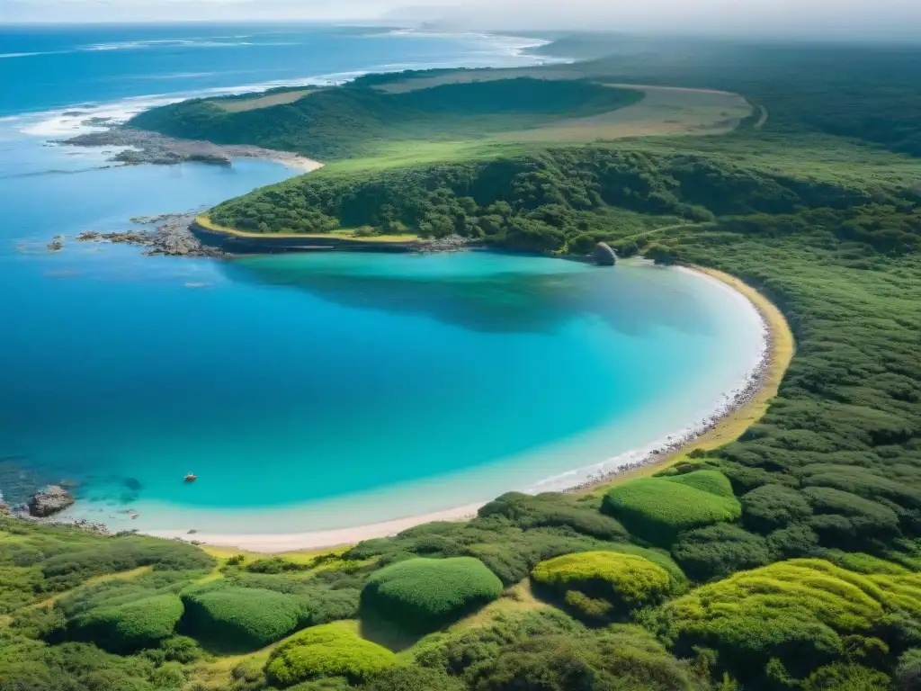 Un grupo diverso de turistas explora la exuberante reserva natural costera en Uruguay, mostrando la diversidad geográfica del ecoturismo