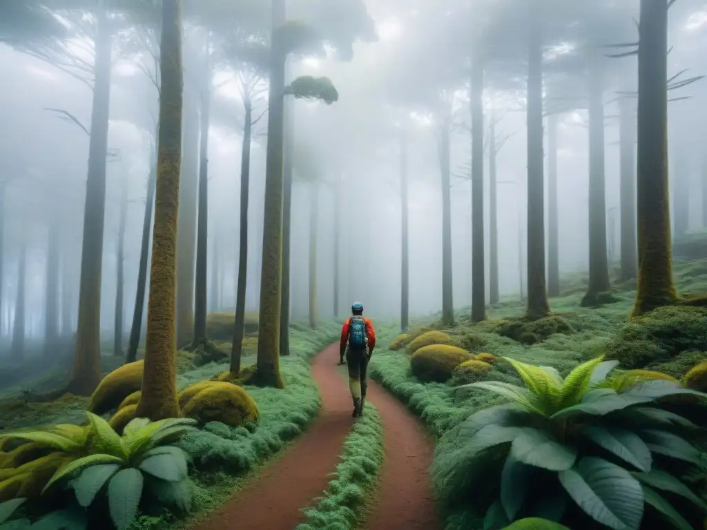 Grupo de excursionistas explorando el Parque Nacional Santa Teresa en Uruguay, sumergidos en la exuberante naturaleza